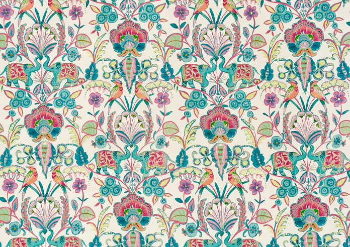 Bangalore, Flamingo - Fabric Only - Image 3